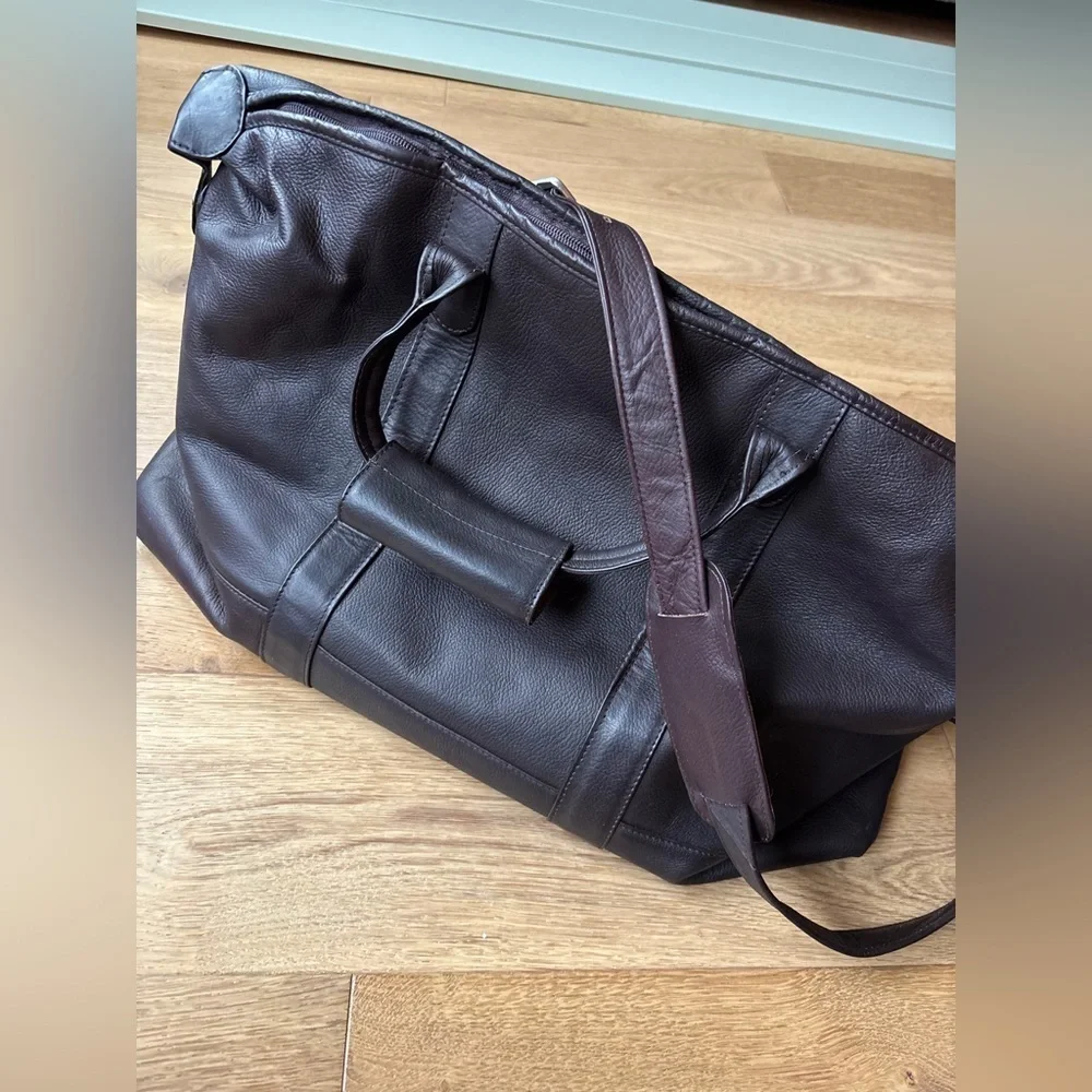 Latico leather carriage bag dark brown